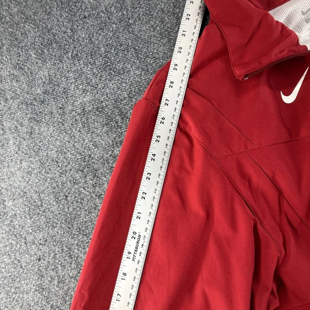 Nike Alabama Crimson Tide Mens Large Red Full Zip Windbreaker Jacket Mesh Lined